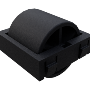 Insert avec galet  noir, prémonté, Lg33