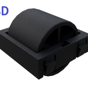 Insert avec galet , ESD, noir, prémonté, Lg33