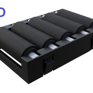 Insert avec 4 galet noir, ESD, prémonté, Lg50