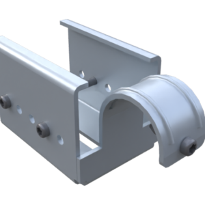 Kit Support inclinable mâle, rail à galet AL, gamme D28, acier zingué