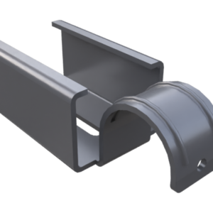 Support inclinable Male, rail à galet ST, gamme D28, acier zinguée