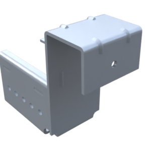 Support rail à galet AL, gamme D28, avec butée, acier zingué