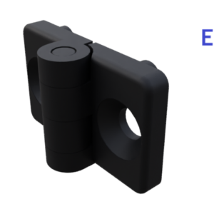 Charnière 20 R5, Plastique chargé fibre ESD ,non dégondable
