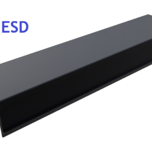 Cache rainure, R10B, PP, ESD, noir (barre 2m)