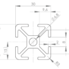 Profilé  30x30 Léger R8I – Image 2