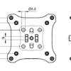 Support Ecran Fixe 40/45, R8/R10, standard VESA 75/100, pour montage sur profilé – Image 2