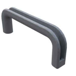 Poignée Etrier U 120, pour vis M5, PA, gris sim. RAL7042