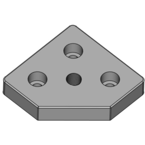 Plaque de base 8 80x80-45° M12, Al