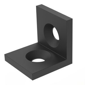 Equerre cornière 20, 20x20x20 peint. noir