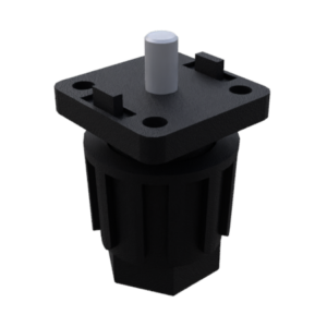 Pied réglable compact 30x30, R6, M6, PA, noir